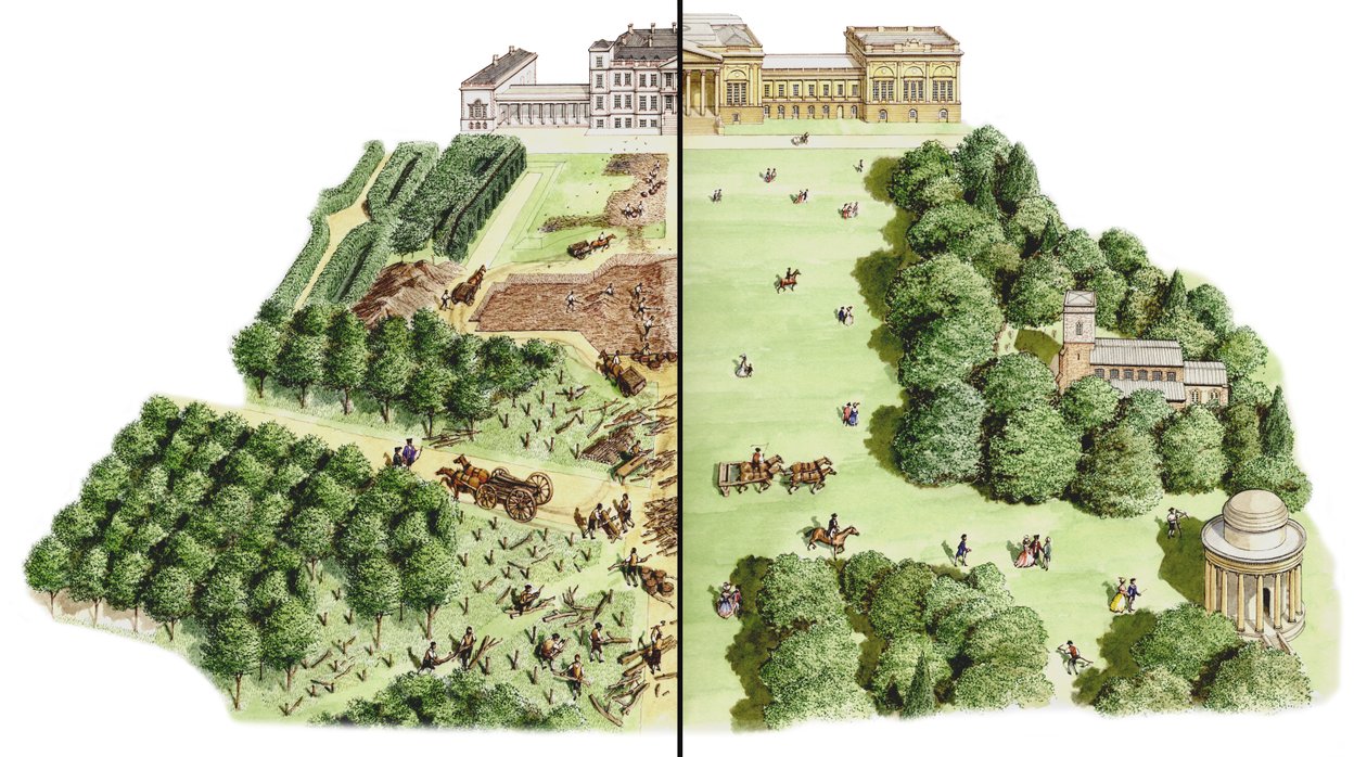 Die Entwicklung der Stowe-Landschaftsgärten, Buckinghamshire, ca. 1741-1780 von Stephen Conlin