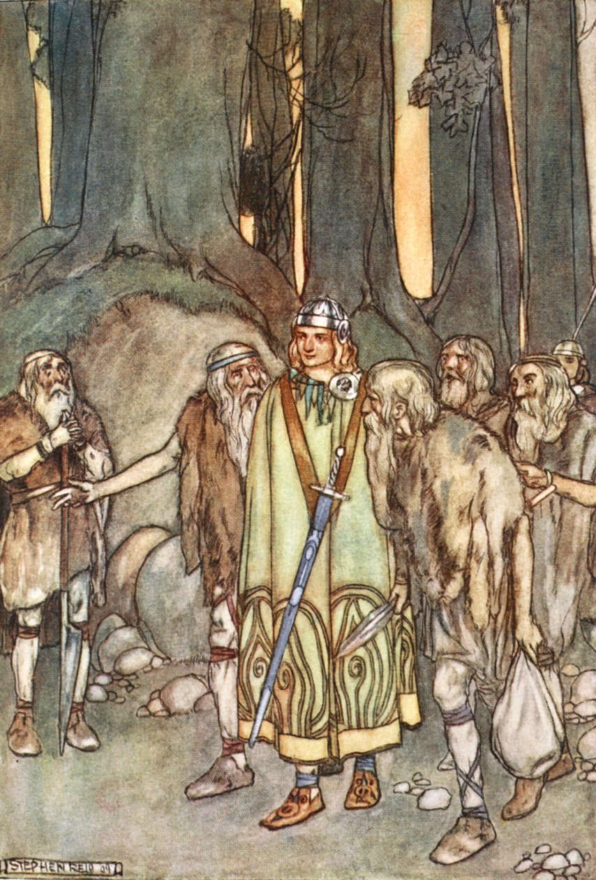 Und in dieser Nacht gab es Festmahl und Freude in der einsamen Hütte, ca. 1910 von Stephen Reid