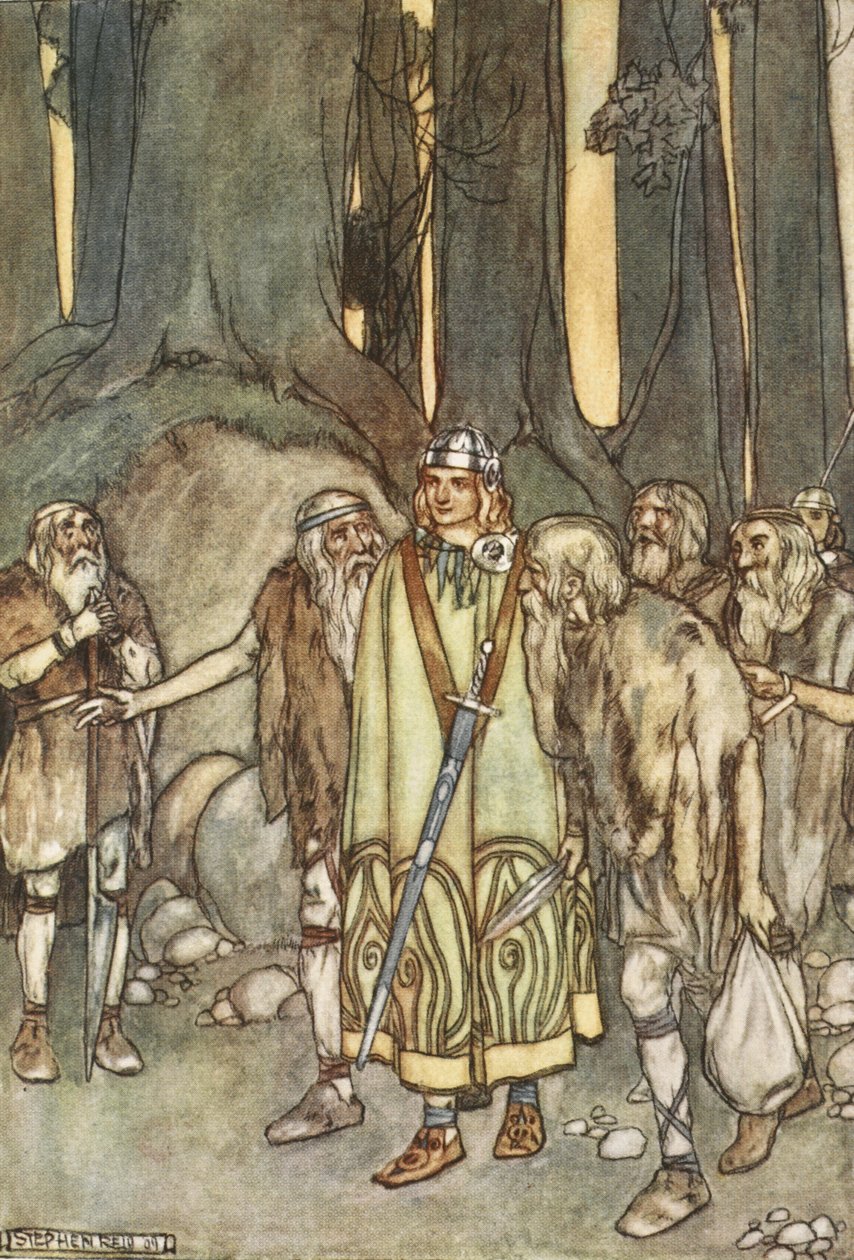 Und in dieser Nacht gab es Festmahl und Freude in der einsamen Hütte, Illustration aus 