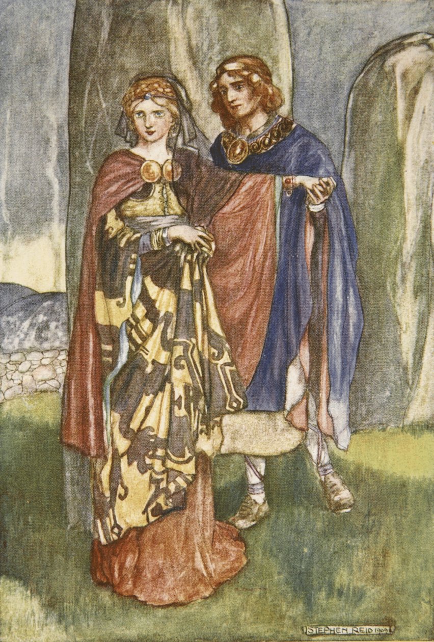 Cuchulain spricht mit Emer, Illustration aus 