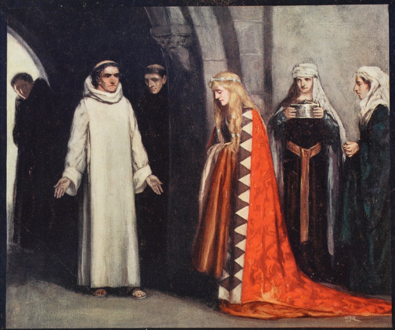 Heiliger Bernhard und seine Schwester Hombeline, Illustration aus 