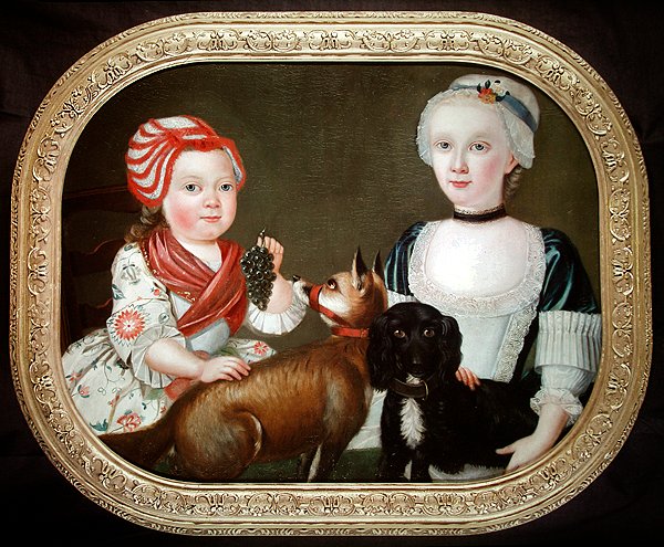 Porträt von zwei jungen Mädchen (Öl auf Leinwand) von Stephen Slaughter