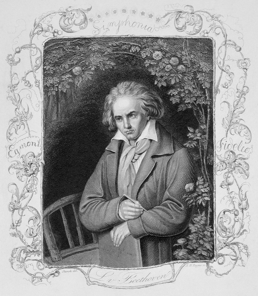 Ludwig van Beethoven (1700-1827), graviert von Albert Henry Payne (1812-1902) von Storck