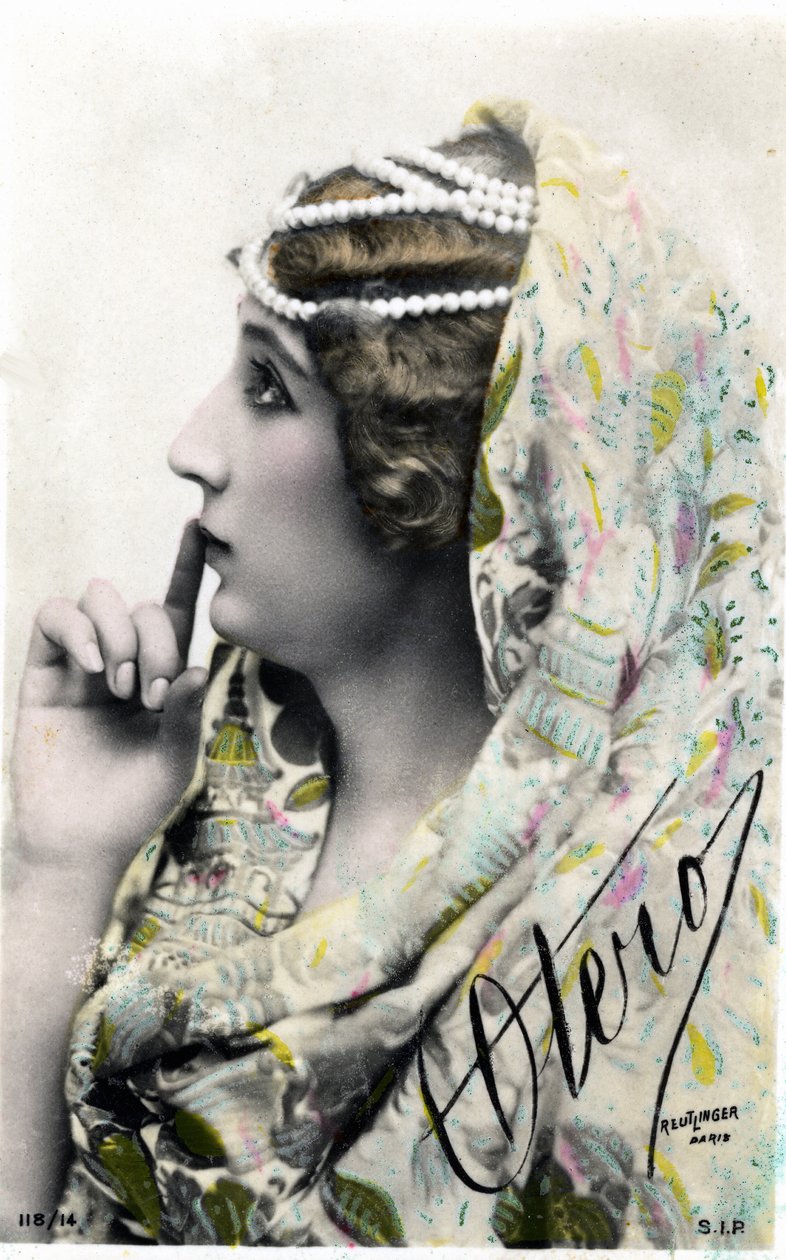Die schöne Otero, Postkarte Anfang des 20. Jahrhunderts von Studio Reutlinger