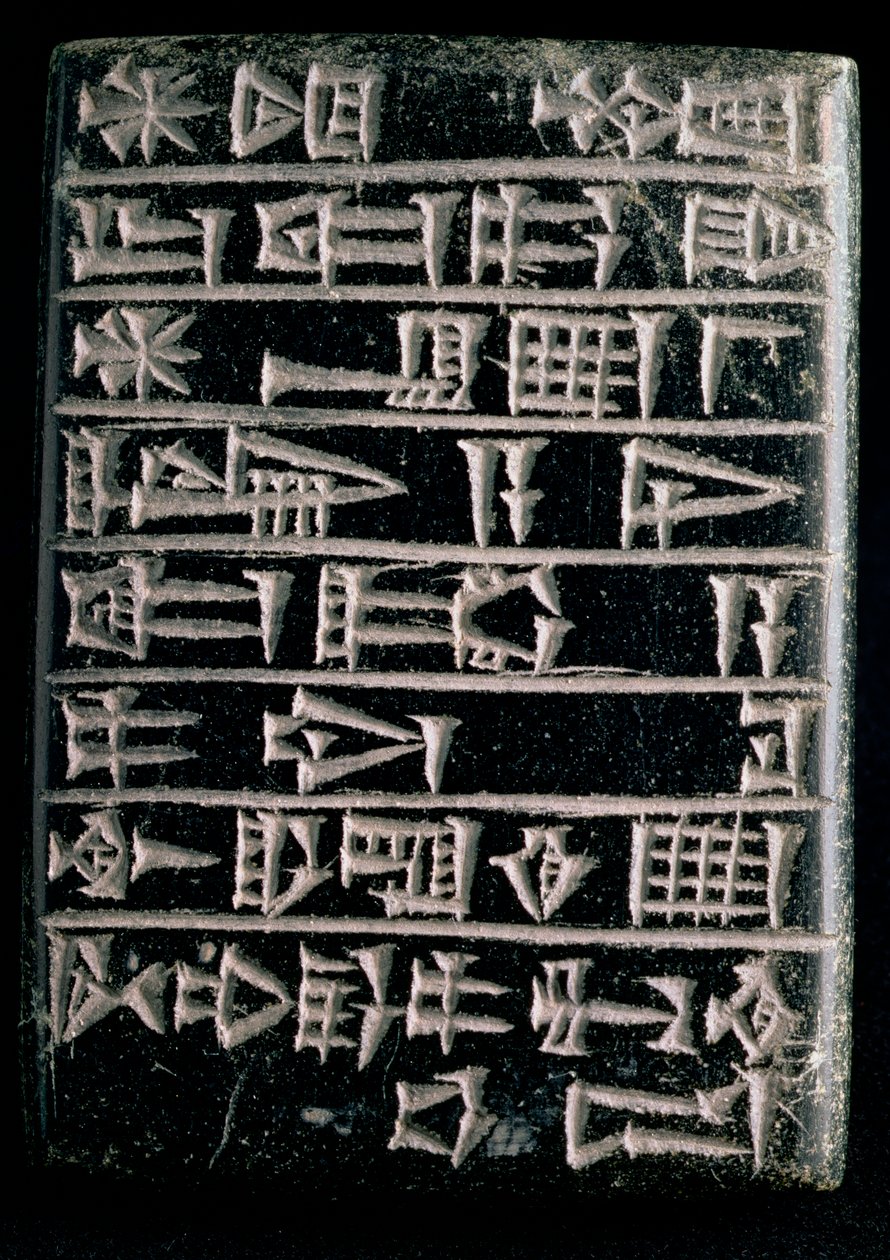 Grundsteintafel zur Erinnerung an die Restaurierung des Tempels von Ningirsu, gebaut von Gudea, Fürst von Lagash von Sumerian