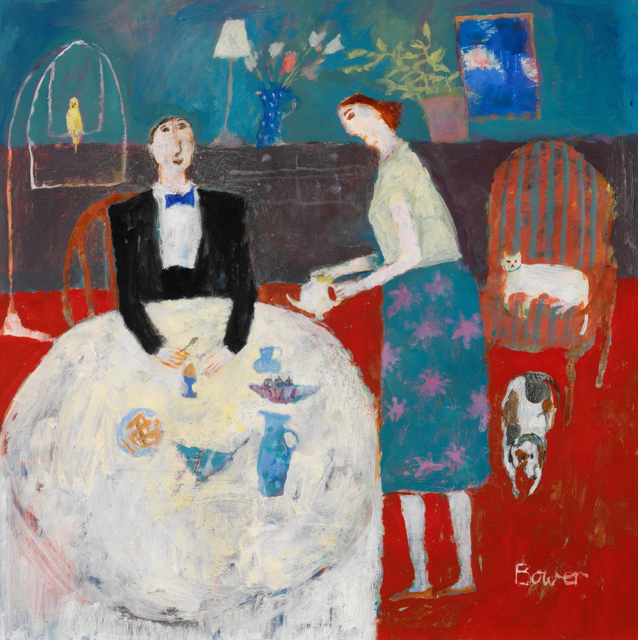 Gekochtes Ei und Soldaten, 2004 von Susan Bower
