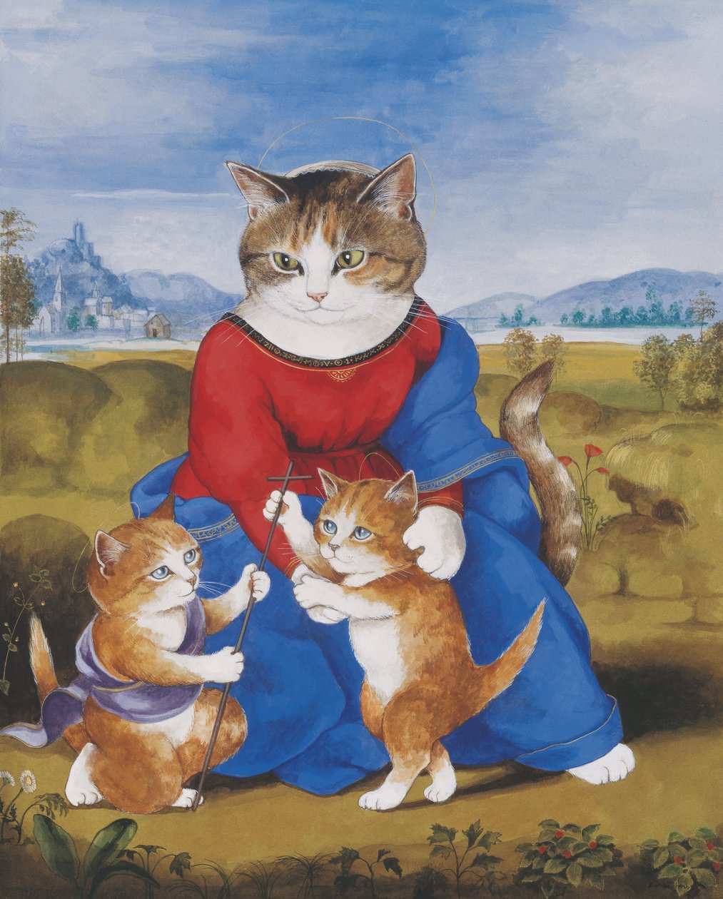Illustration aus Cats Galore! Ein Kompendium kultivierter Katzen (veröffentlicht 2015) von Susan Herbert