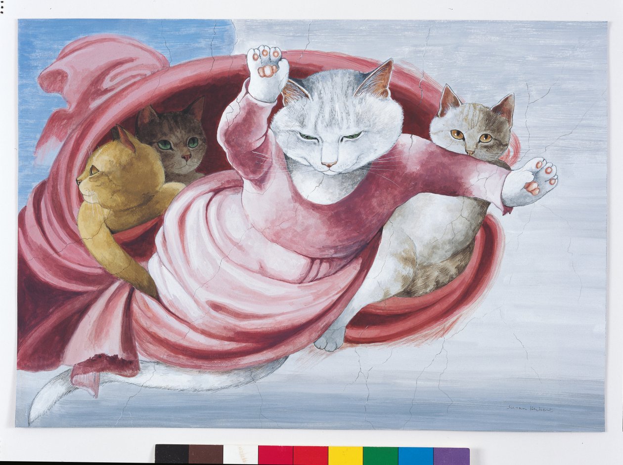 Illustration aus Cats Galore! A Compendium of Cultured Cats (veröff. 2015) von Susan Herbert
