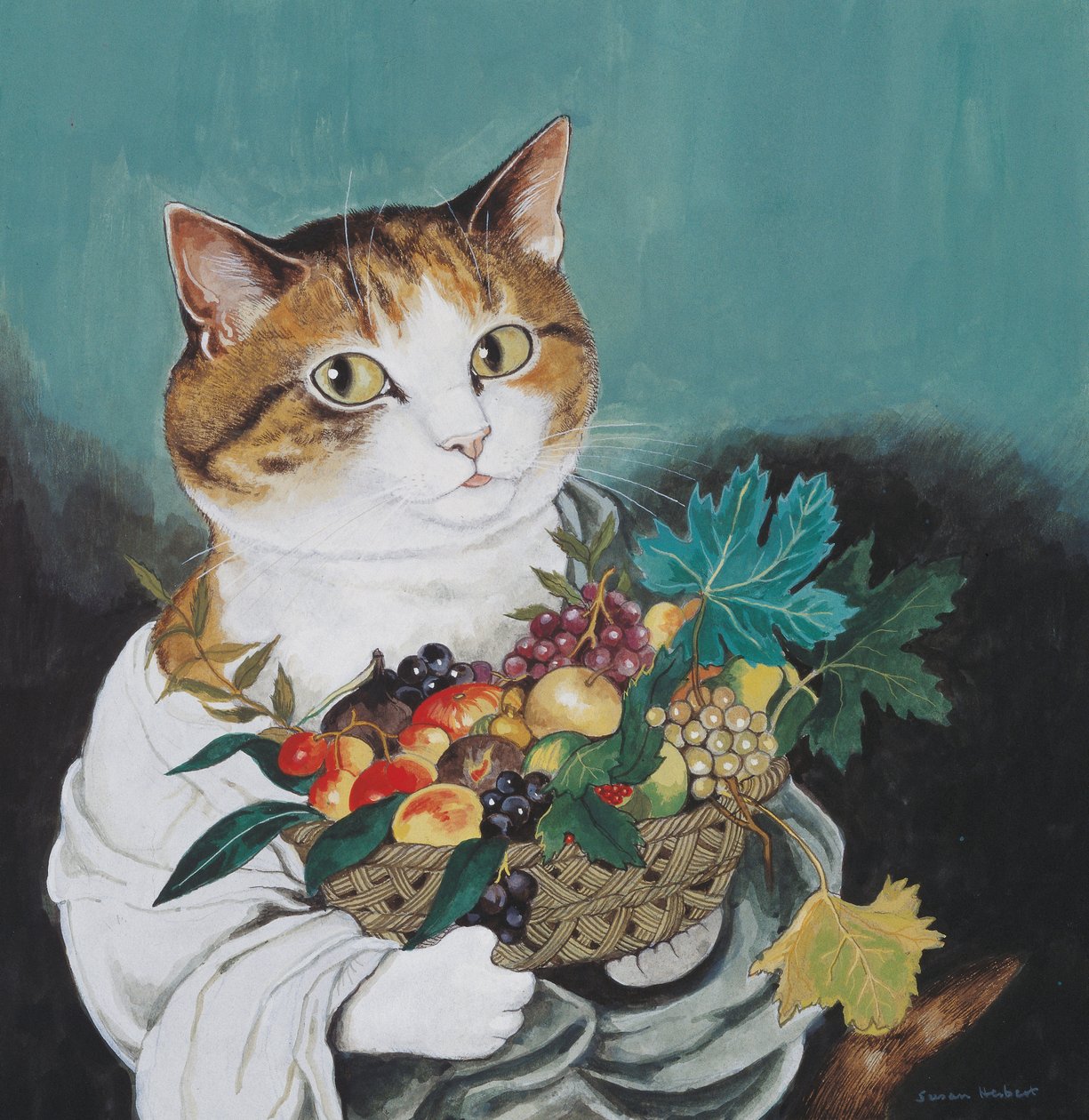 Illustration aus Cats Galore! A Compendium of Cultured Cats (veröffentlicht 2015) von Susan Herbert