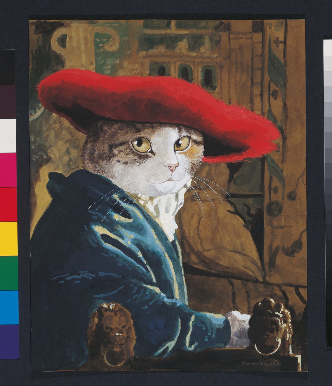Illustration aus Cats Galore! A Compendium of Cultured Cats (veröffentlicht 2015) von Susan Herbert