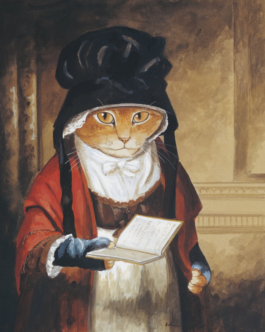 Illustration aus Cats Galore! A Compendium of Cultured Cats (veröffentlicht 2015) von Susan Herbert