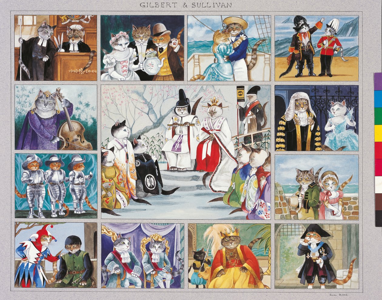 Illustration aus Cats Galore! A Compendium of Cultured Cats von Susan Herbert