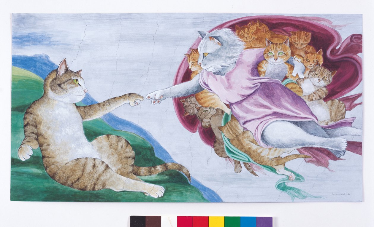 Illustration aus Cats Galore! A Compendium of Cultured Cats (veröffentlicht 2015) von Susan Herbert