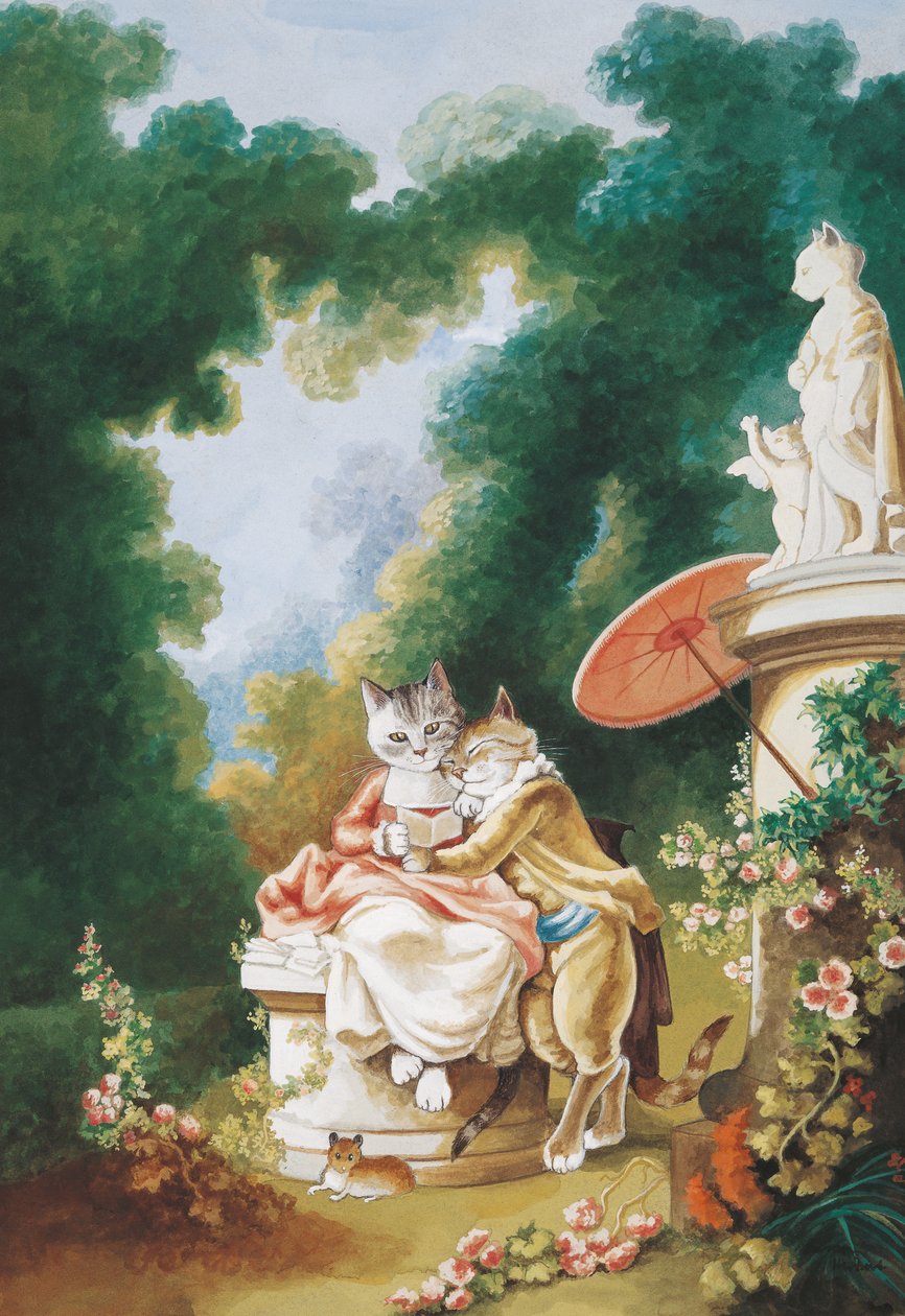 Illustration aus Cats Galore! A Compendium of Cultured Cats (veröffentlicht 2015) von Susan Herbert