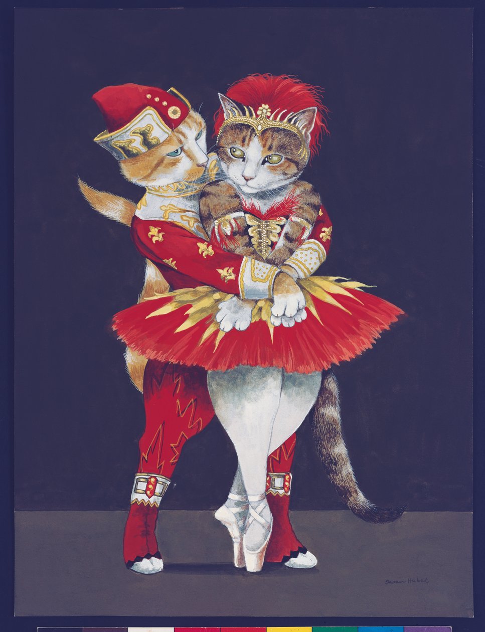 Illustration aus Cats Galore! A Compendium of Cultured Cats (veröffentlicht 2015) von Susan Herbert