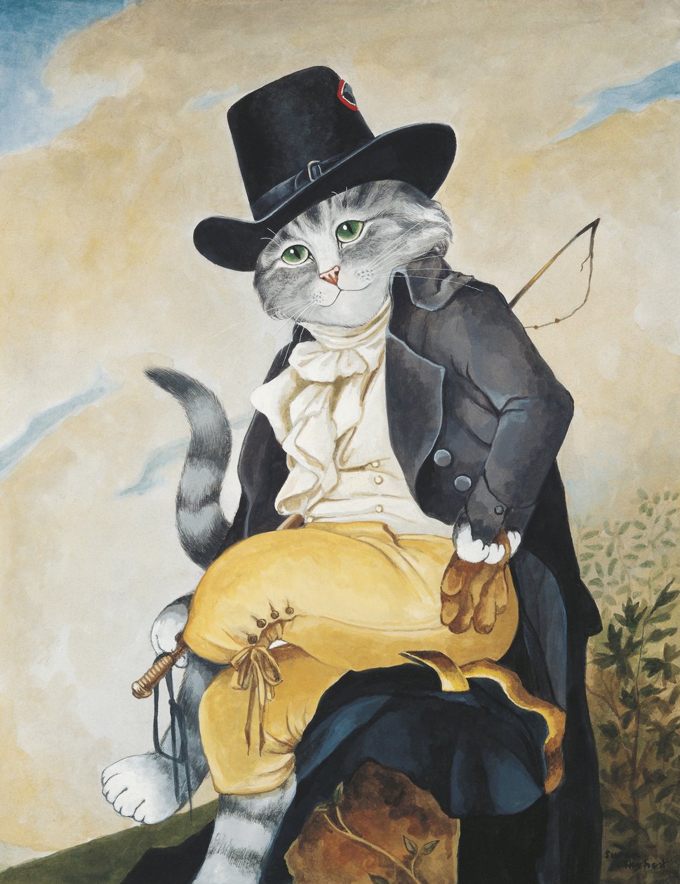 Illustration aus Cats Galore! A Compendium of Cultured Cats (veröffentlicht 2015) von Susan Herbert