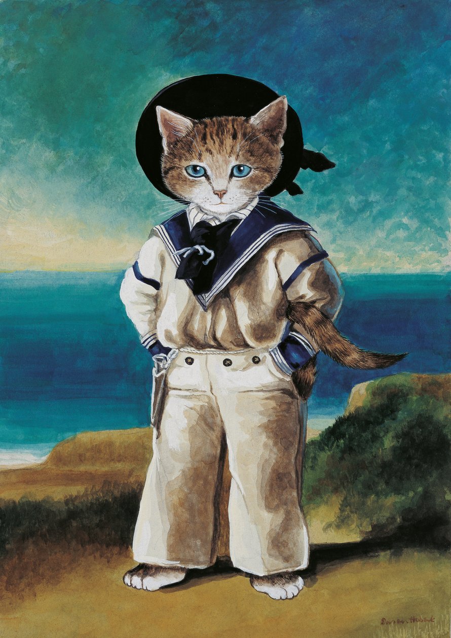 Illustration aus Cats Galore! A Compendium of Cultured Cats (veröffentlicht 2015) von Susan Herbert