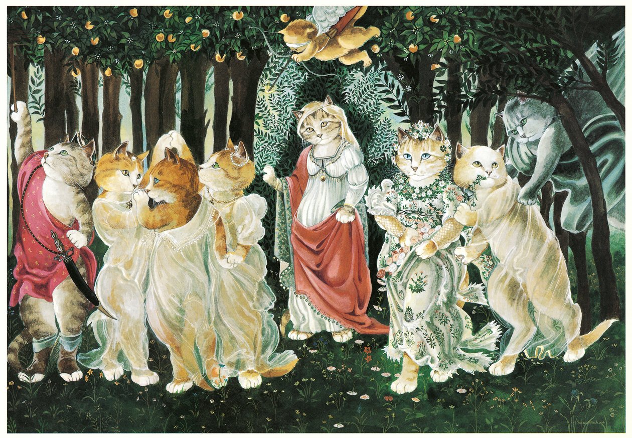 Illustration aus Die Galerie der Katzenkunst (veröff. 1994) von Susan Herbert