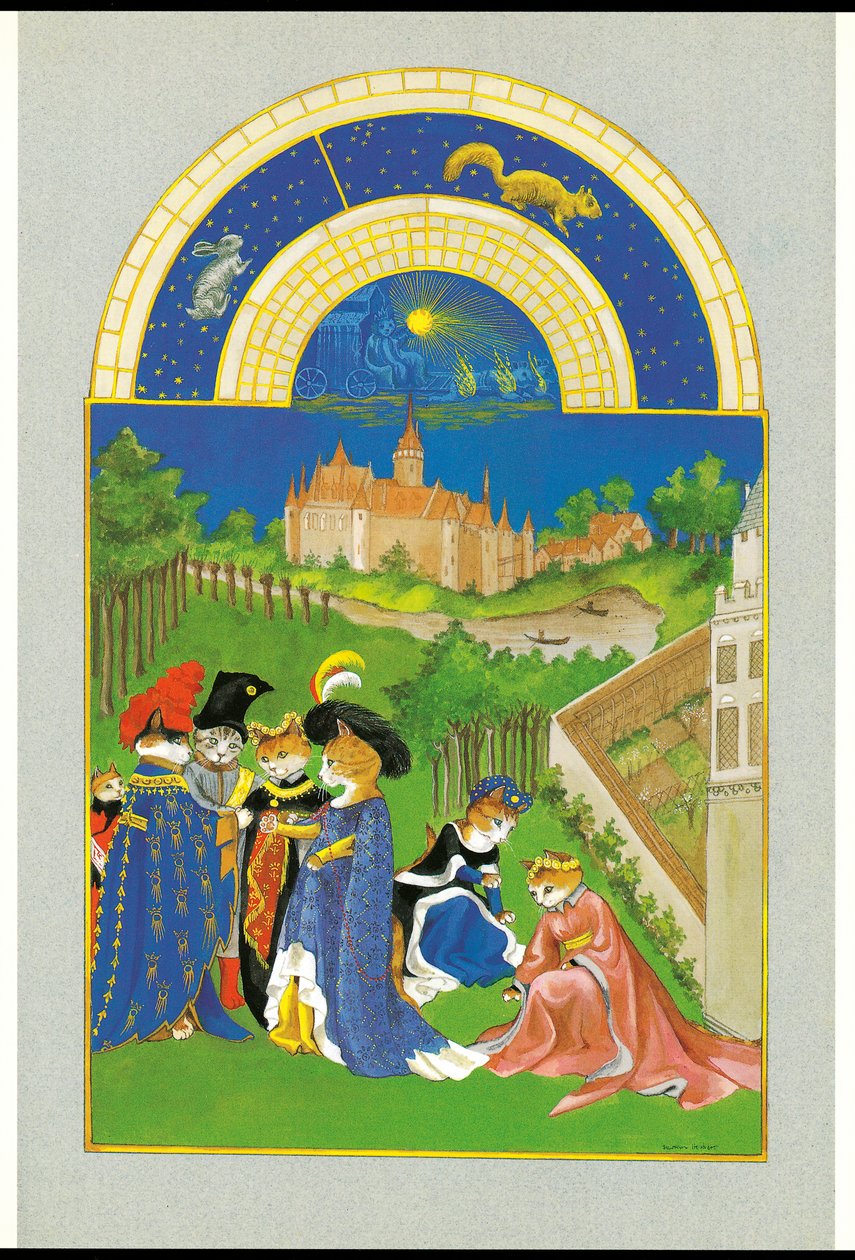 Illustration aus Die Galerie der Katzenkunst (veröff. 1994) von Susan Herbert