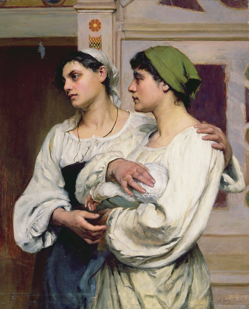 Italienische Frauen in der Kirche von Susan Isabel Dacre