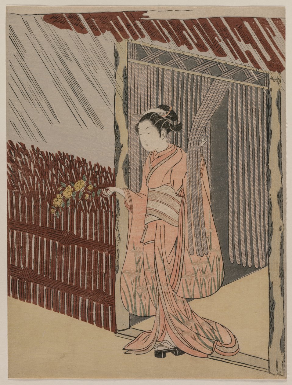 Ein Mädchen in Rosa, 1766 von Suzuki Harunobu