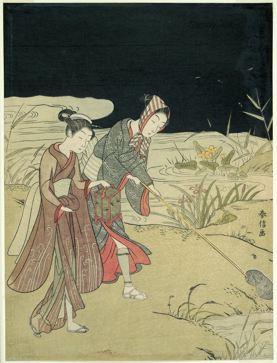 Glühwürmchen fangen von Suzuki Harunobu
