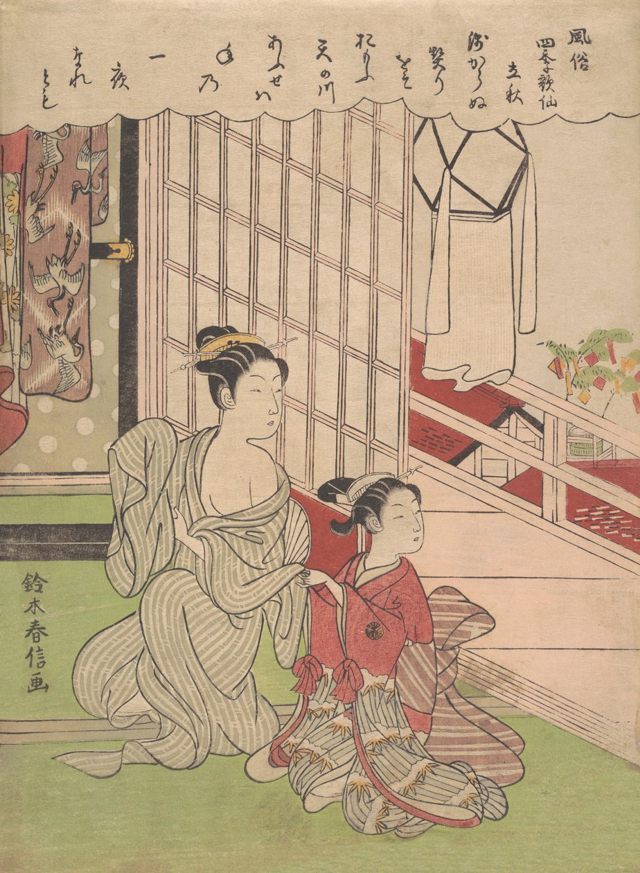 Erster Herbsttag Risshu, ca. 1765 von Suzuki Harunobu