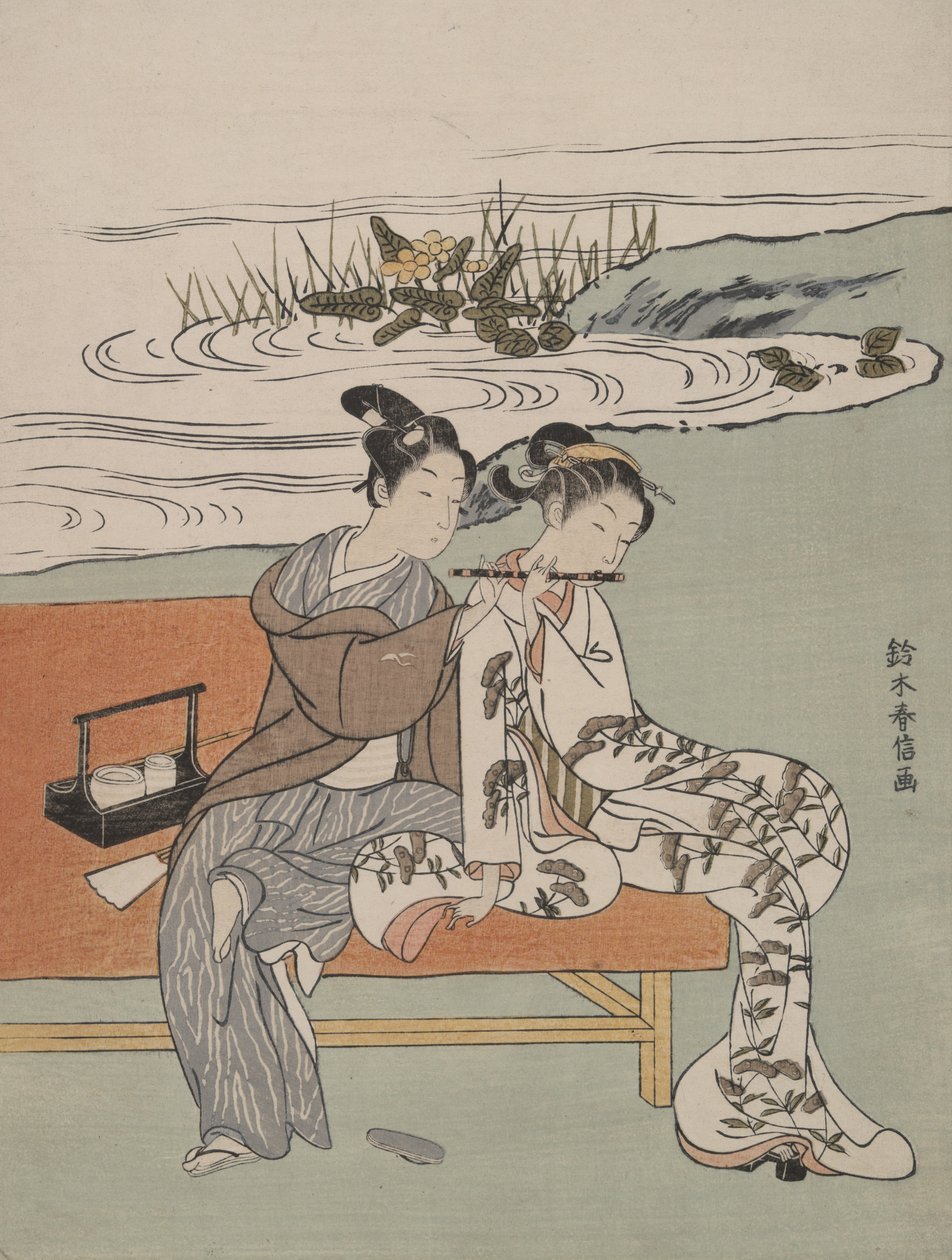 Parodie auf Kaiser Xuanzong und Yang Guifei von Suzuki Harunobu