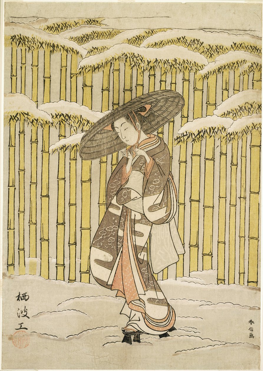 Durch den Bambushain von Suzuki Harunobu