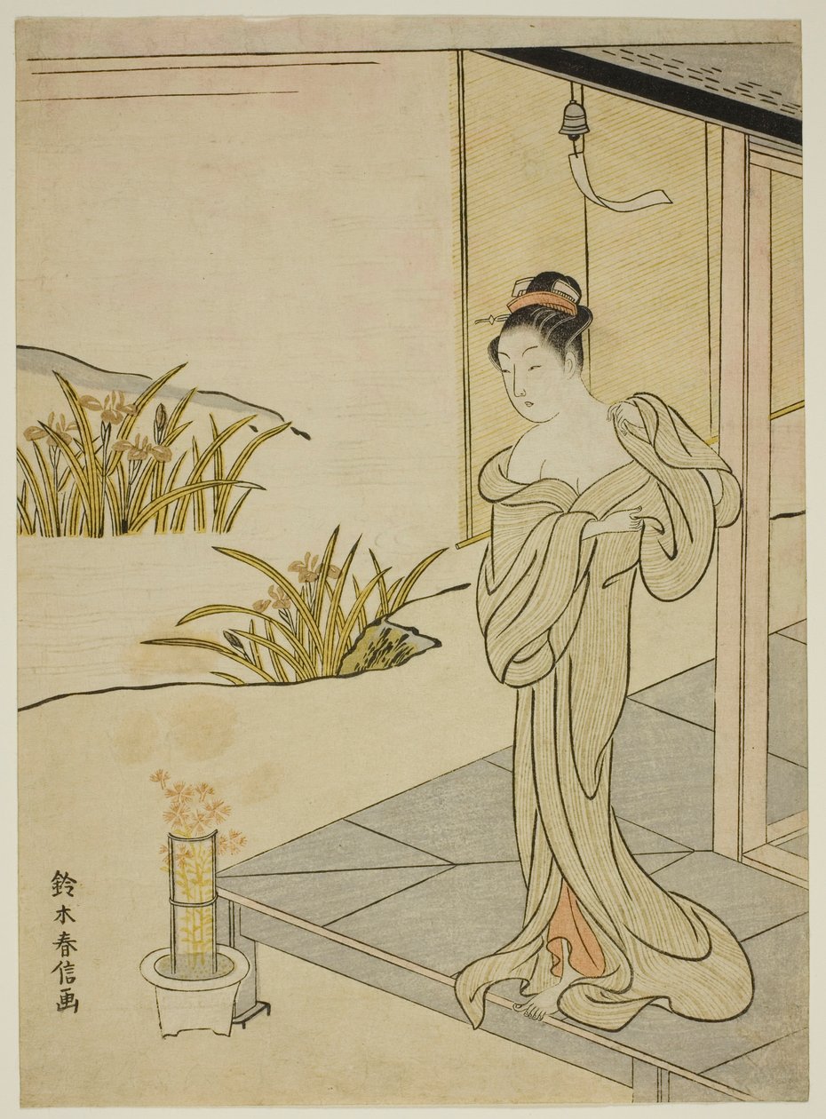 Sommer, aus der Serie "Neue Versionen der Blumen der vier Jahreszeiten (Shinpan furyu shiki no hana)" von Suzuki Harunobu