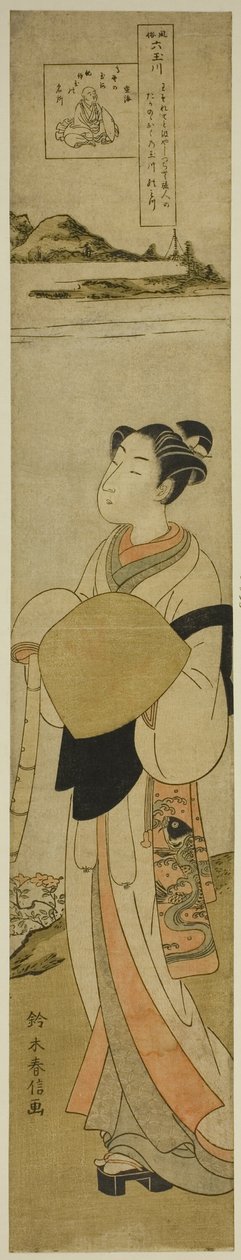 Der Koya-Juwelenfluss (Koya no Tamagawa), aus der Serie "Sechs Juwelenflüsse in Volksbräuchen (Fuzoku Mu Tamagawa)" von Suzuki Harunobu