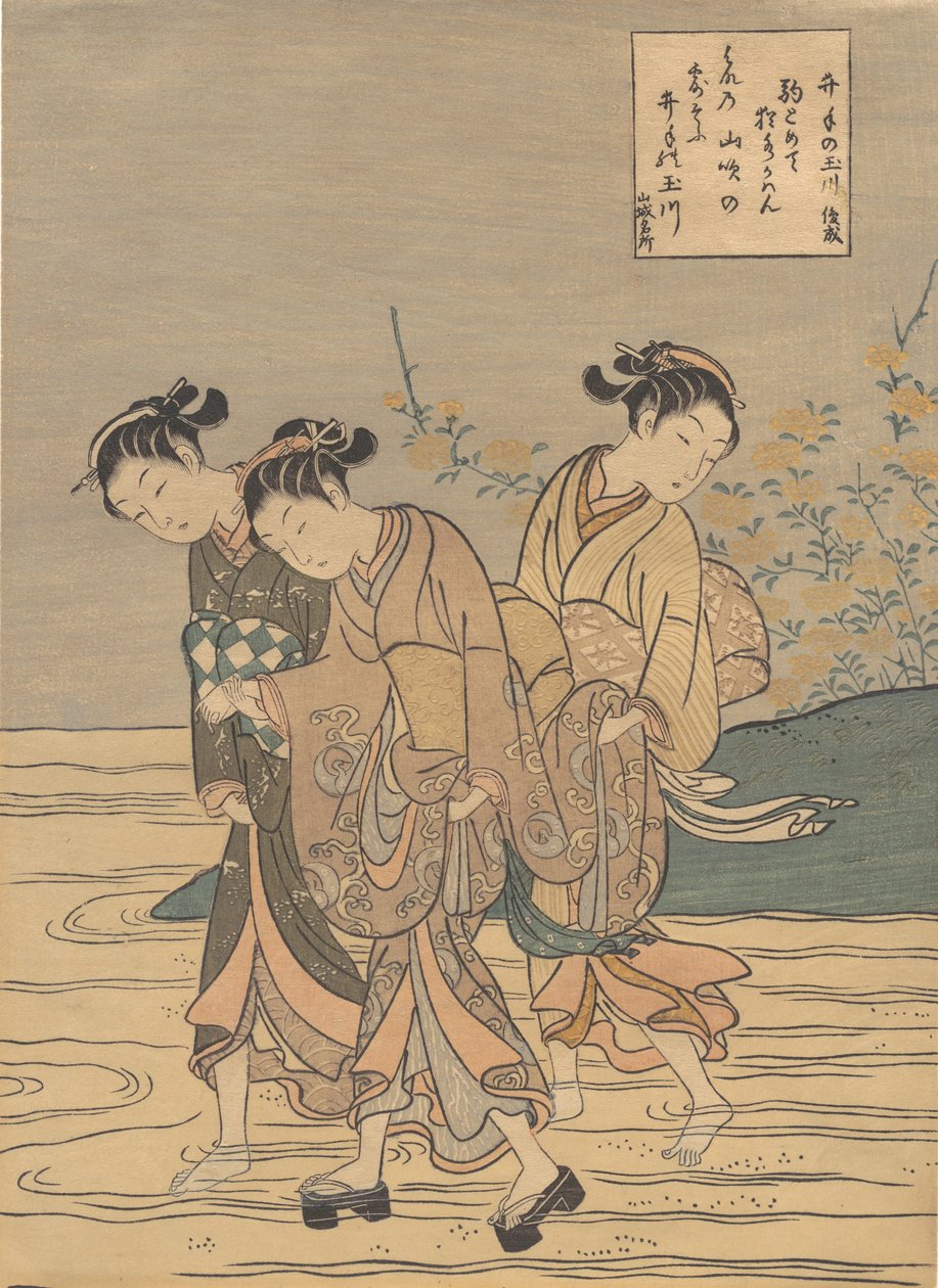 Der Tama-Fluss bei Ide, Provinz Yamashiro, wahrscheinlich 1766 von Suzuki Harunobu