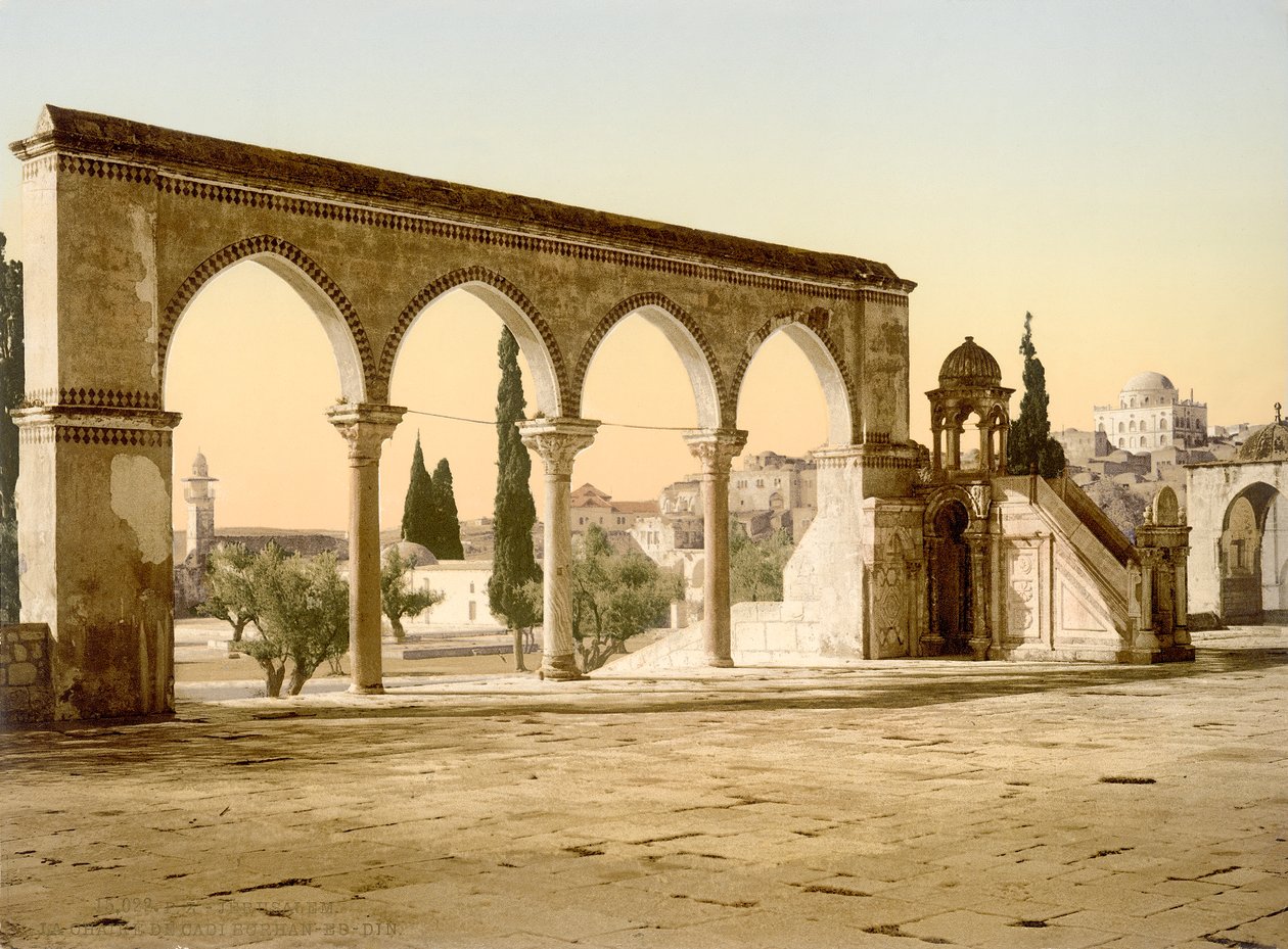 Tempelberg - Esplanade des Felsendoms, Jerusalem, ca. 1880-1900 von Swiss Photographer
