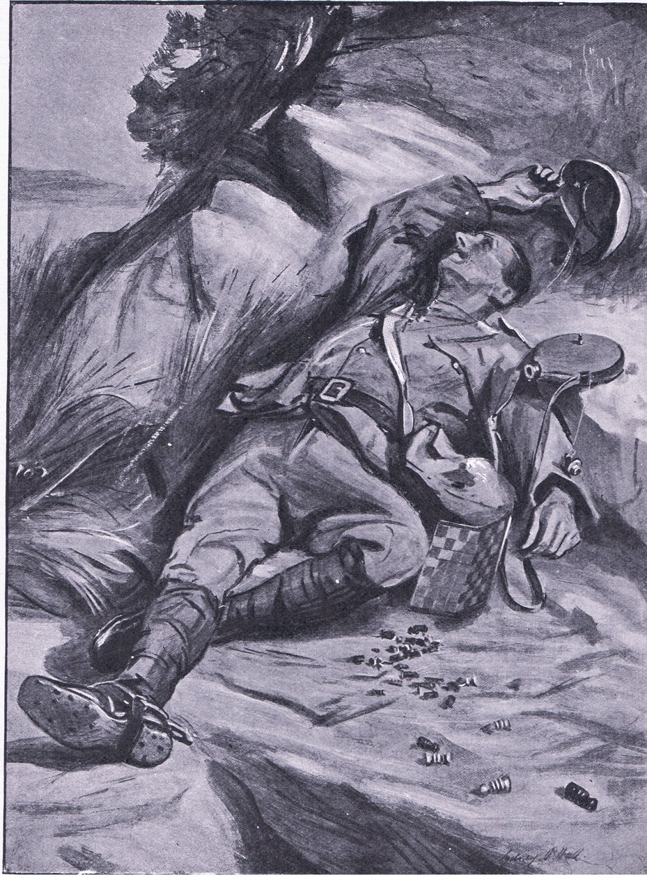 Nur ein Bauer, aus After Pretoria: Der Guerillakrieg veröffentlicht von Harmsworth Bros Limited, 1901 von Sydney Prior Hall