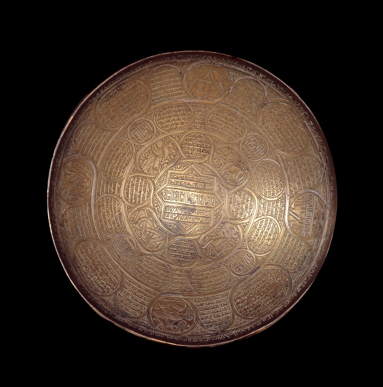 Orientalische Kunst: Kupfer- und Silberbecher dekoriert. 13. oder 14. Jahrhundert. Aus Syrien. Paris, Louvre Museum von Syrian School