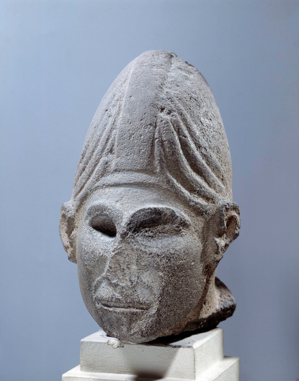 Östliche Antike: Kopf des syrischen Gottes. Ca. 2500 v. Chr. aus Djabboul, Syrien. Paris, Louvre Museum von Syrian Syrian