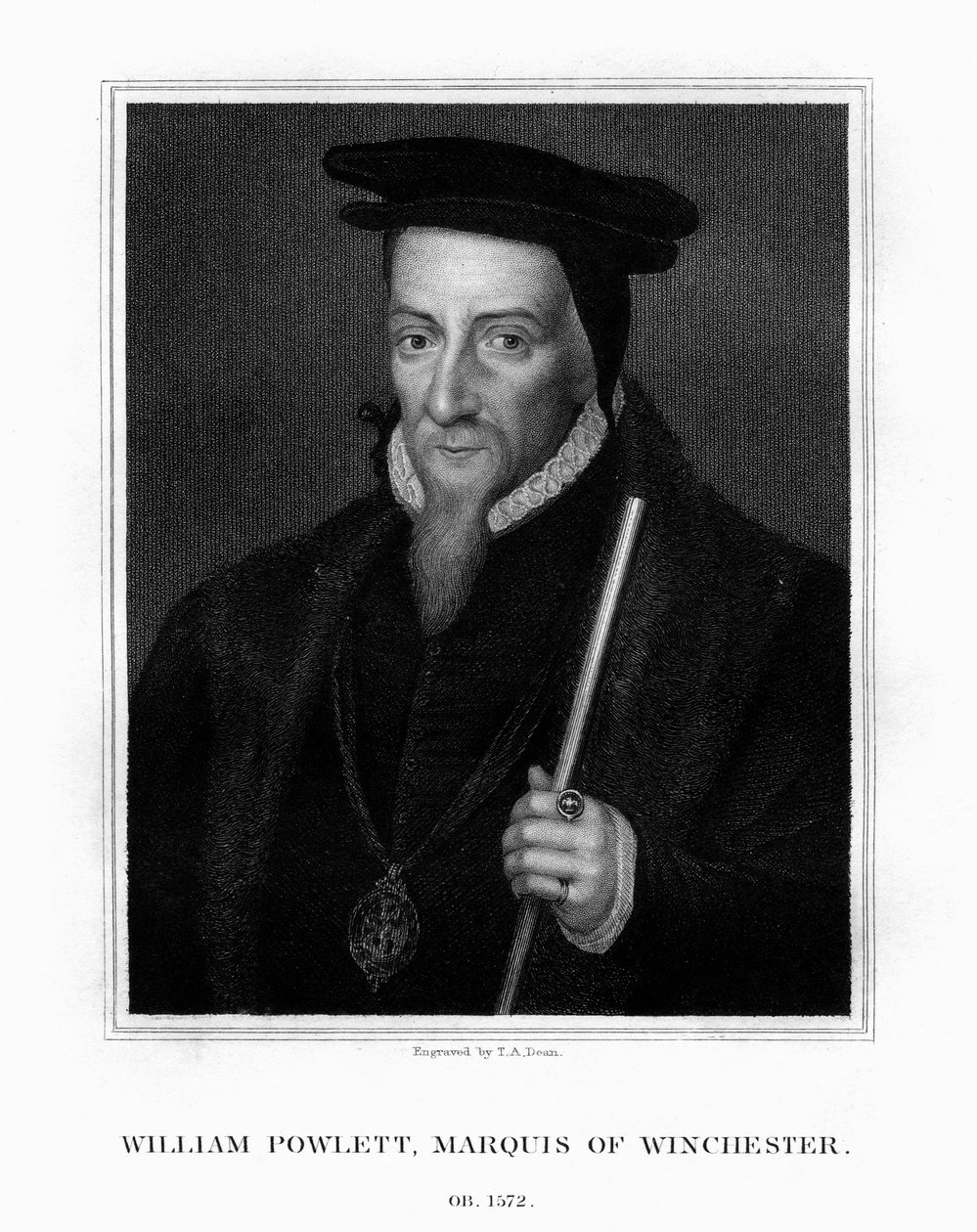 William Paulet, 1. Marquess of Winchester, englischer Staatsmann, 1828 von T. A. Dean