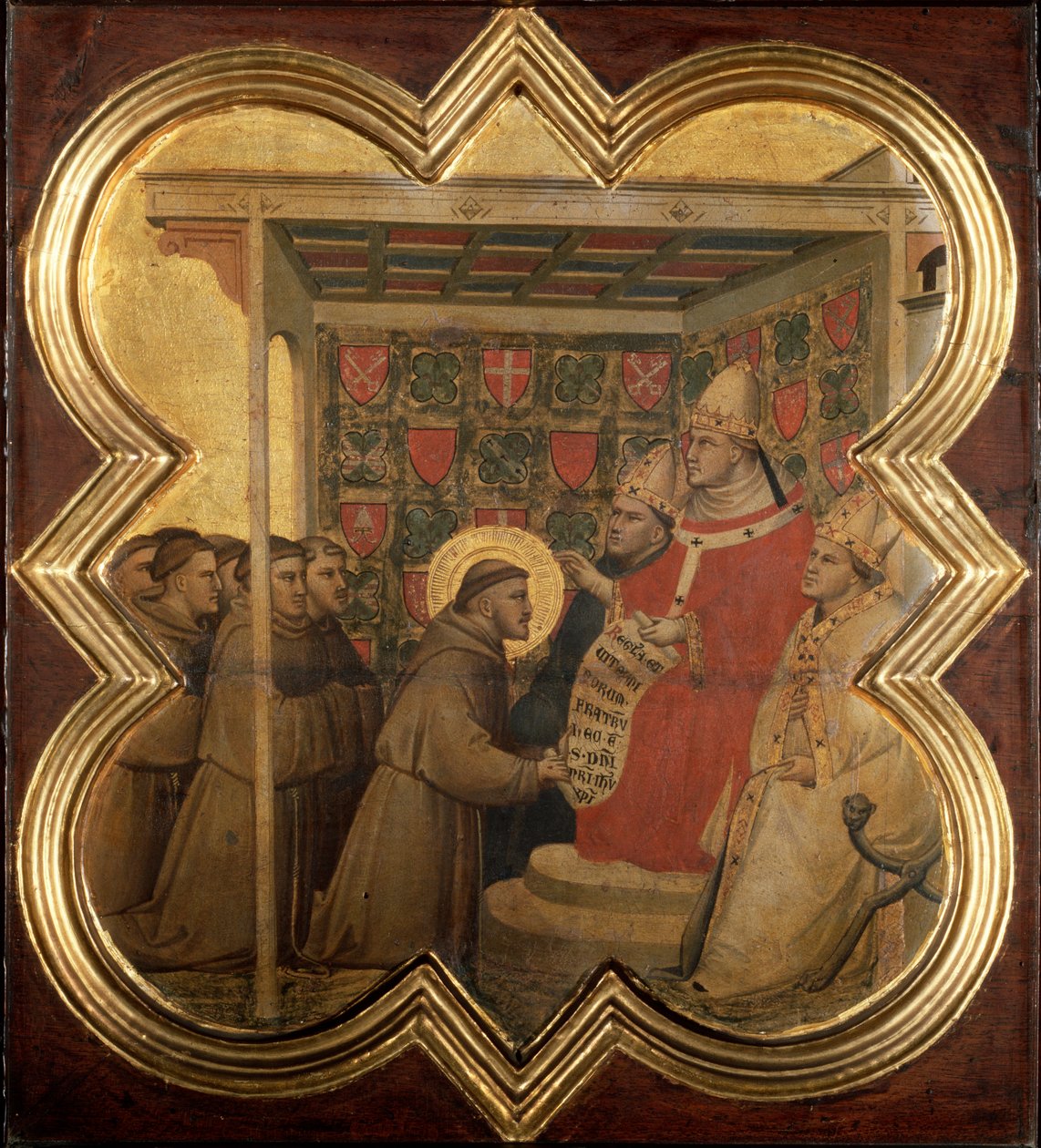 Leben des Heiligen Franz von Assisi: Innozenz III. bestätigt die Franziskanerregel im Jahr 1210 von Taddeo Gaddi