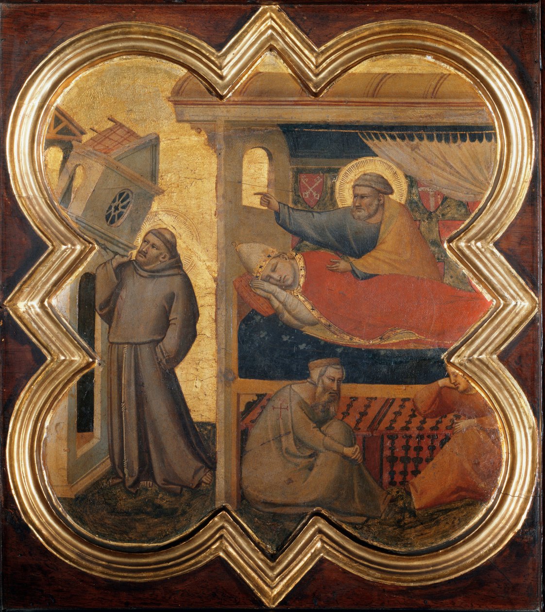 Leben des heiligen Franziskus: Der Traum von Innozenz III. von Taddeo Gaddi