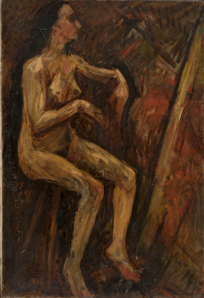 Akt einer sitzenden Frau von Tadeusz Makowski