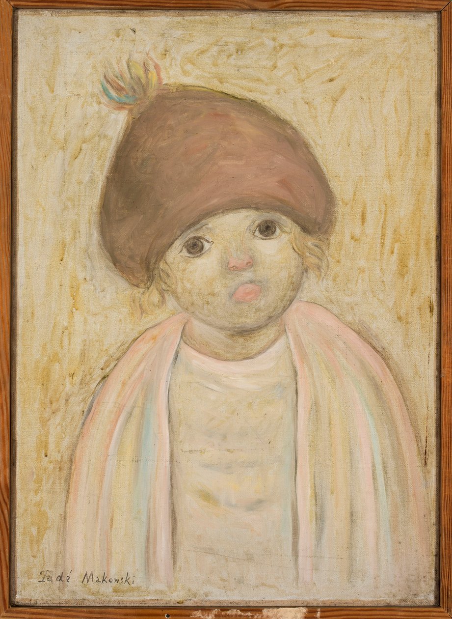 Mädchen mit Baskenmütze und Bommel von Tadeusz Makowski