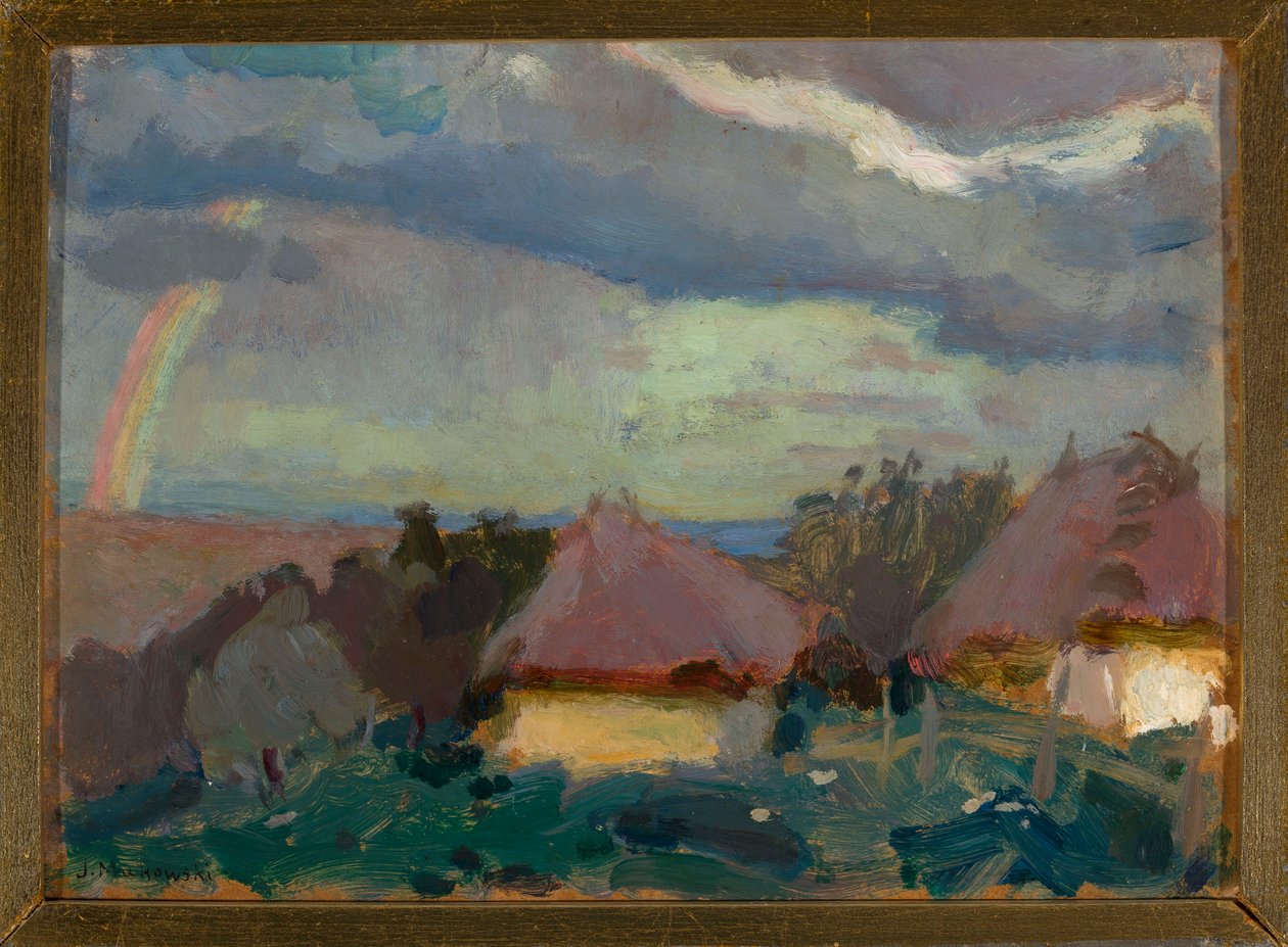 Landschaft mit Regenbogen von Tadeusz Makowski