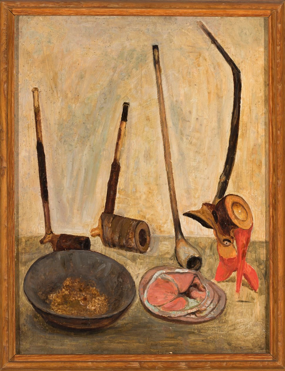 Stillleben mit Pfeifen von Tadeusz Makowski