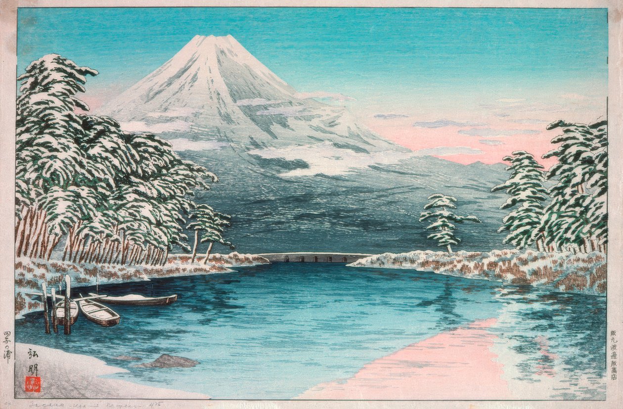 Mt. Fuji von Tagonoura aus gesehen, Schneelandschaft von Takahashi Hiroaki