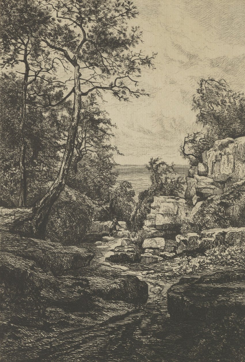 Sentier du Tambourin, Ile de Noirmoutier, 19. Jahrhundert von Tancrède Abraham