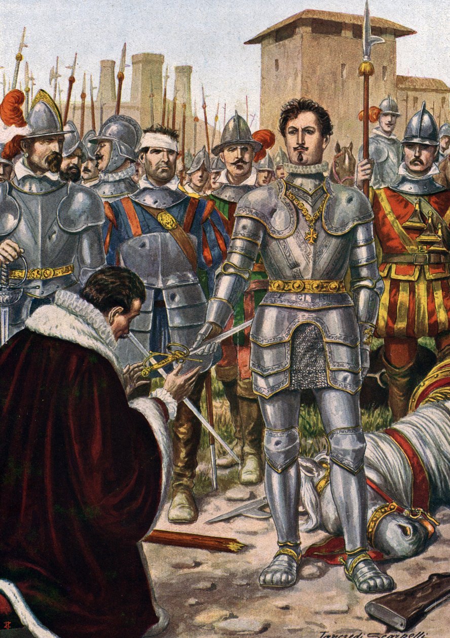 Krieg von Italien (1521-1526): die Schlacht von Pavia (24. Februar 1525) von Tancredi Scarpelli