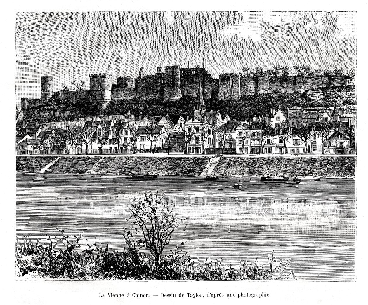 Chinon und der Fluss Vienne, Frankreich von Taylor