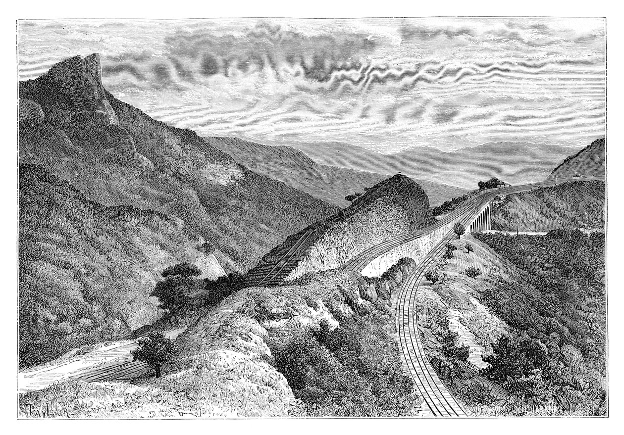 Der Bhor Ghat, nahe Khandala, Indien, 1895 von Taylor
