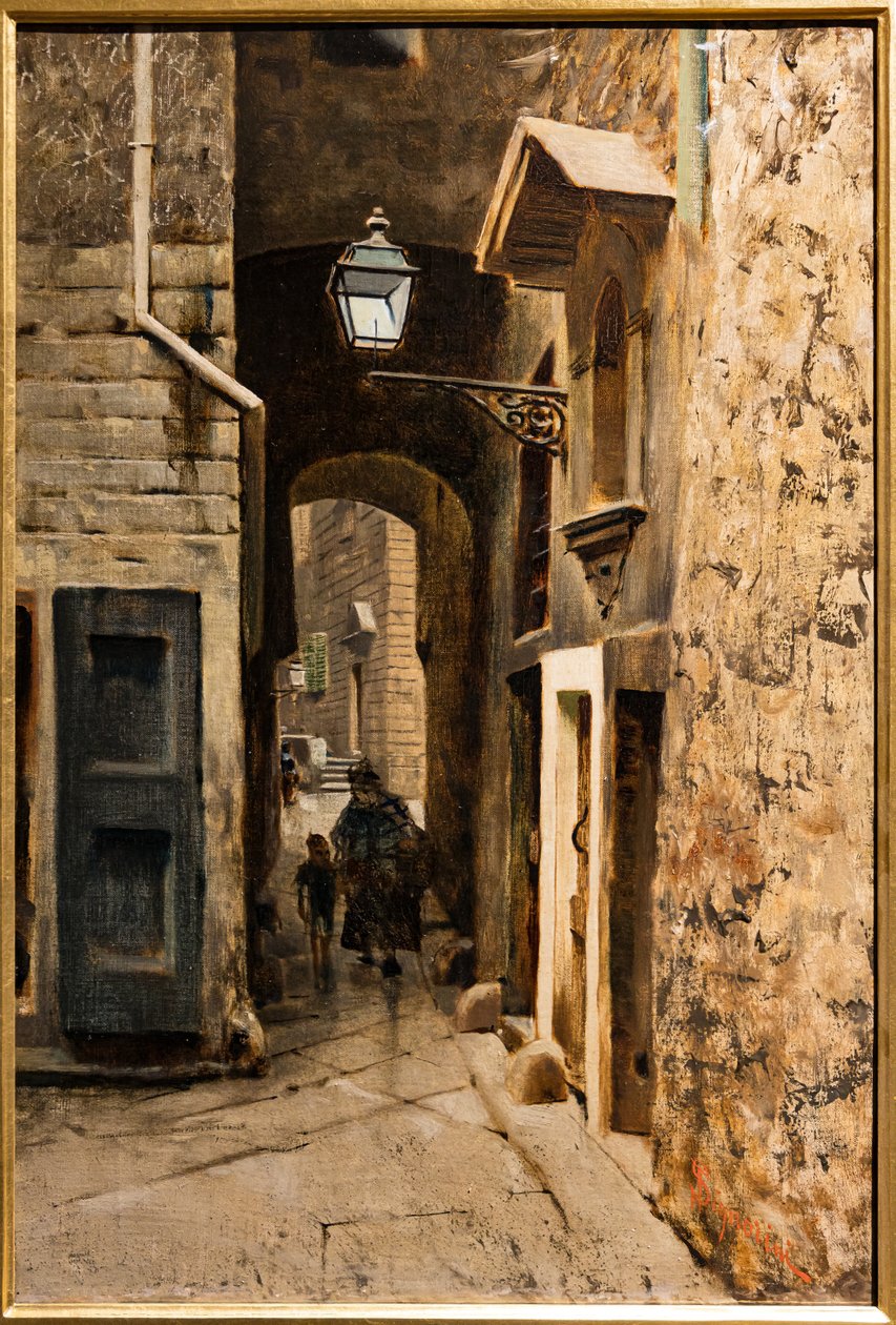 Cavalieri-Straße im alten Ghetto von Florenz, ca. 1882 von Telemaco Signorini
