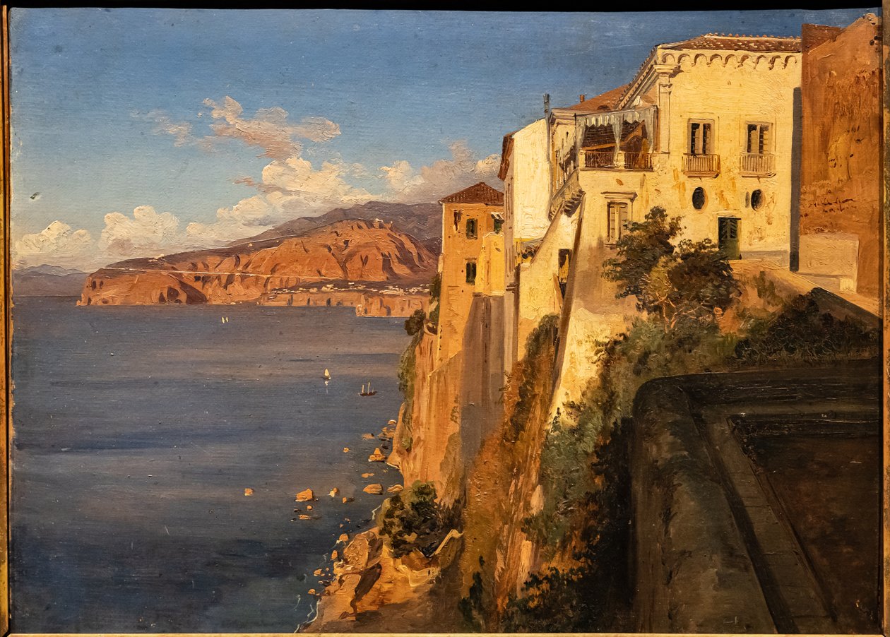 Teodoro Duclère: "Tassos Haus in Sorrent", Ölgemälde, ca. 1862 von Teodoro Duclere
